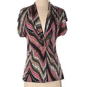 Trina Turk short sleeve blouse small